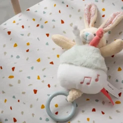 Draps Housses*Petit à petit Lot de 2 draps housses 70 x 140 cm de Terrazo / Beige