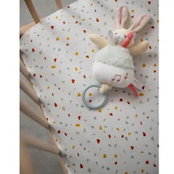 Draps Housses*Petit à petit Lot de 2 draps housses 60 x 120 cm de Terrazo / Beige