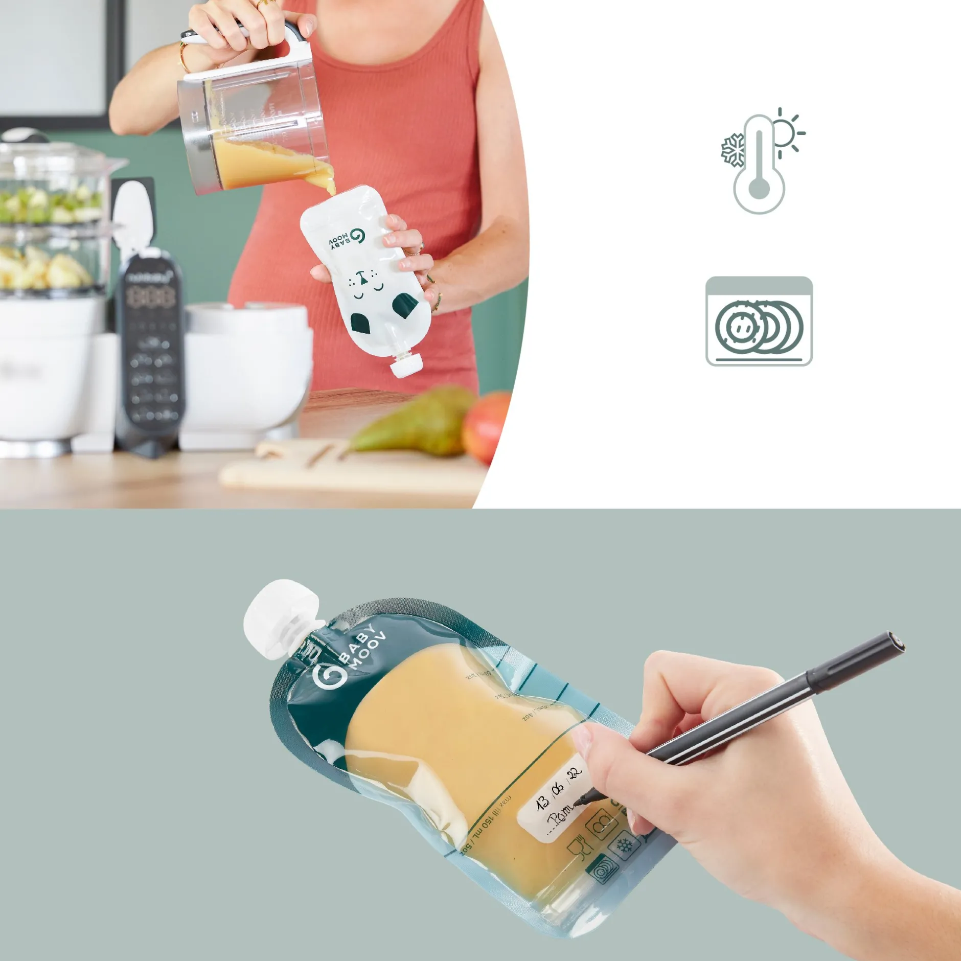 Cuiseurs Et Mixeurs*Babymoov Lot de 20 Gourdes réutilisables Isy Pouches 150 ml de