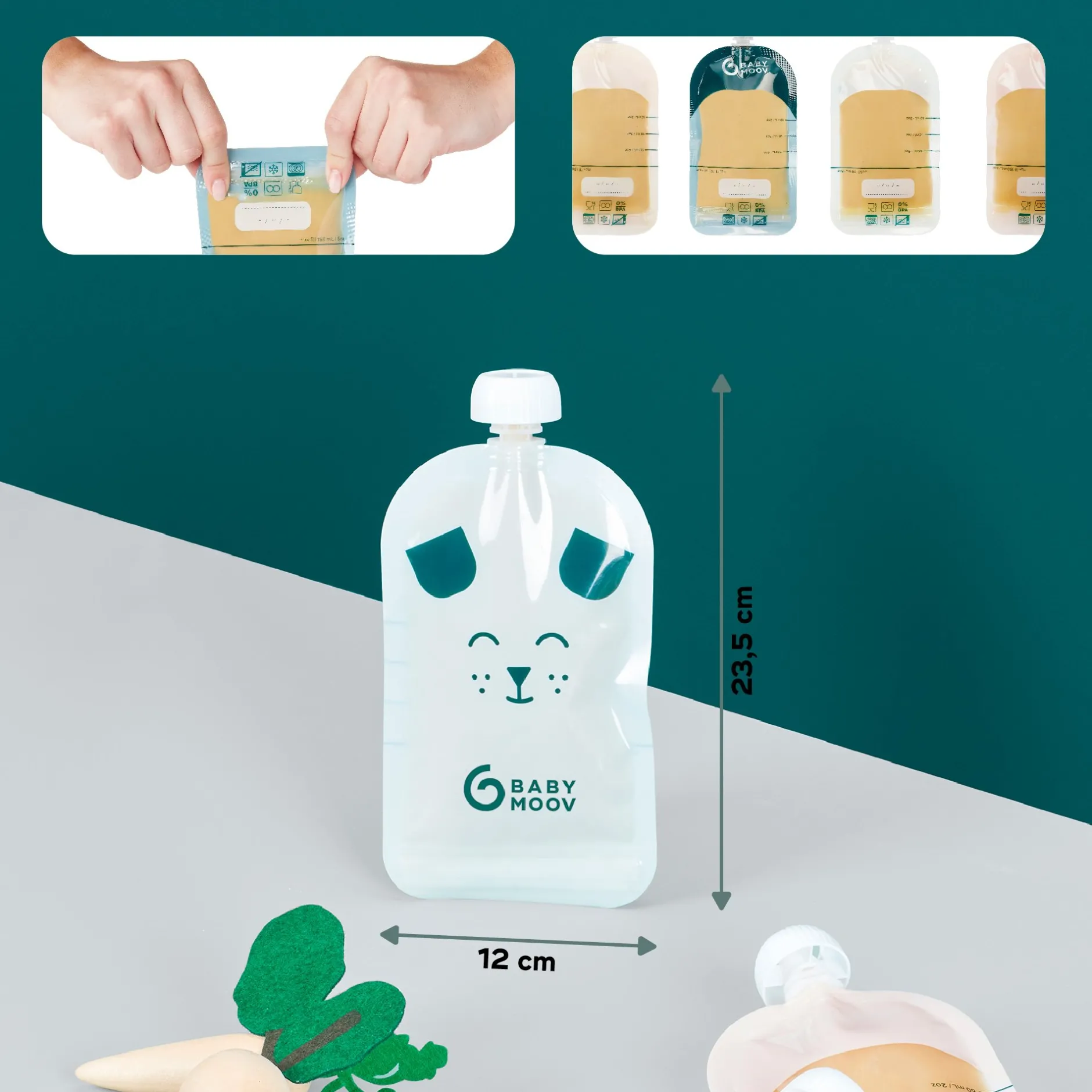 Cuiseurs Et Mixeurs*Babymoov Lot de 20 Gourdes réutilisables Isy Pouches 150 ml de