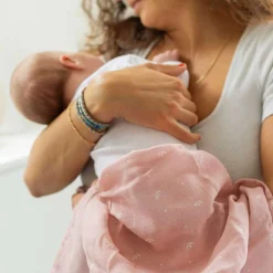 Langes*Trois Kilos Sept Lot de 3 langes bébé 70 x 70 cm de Rose