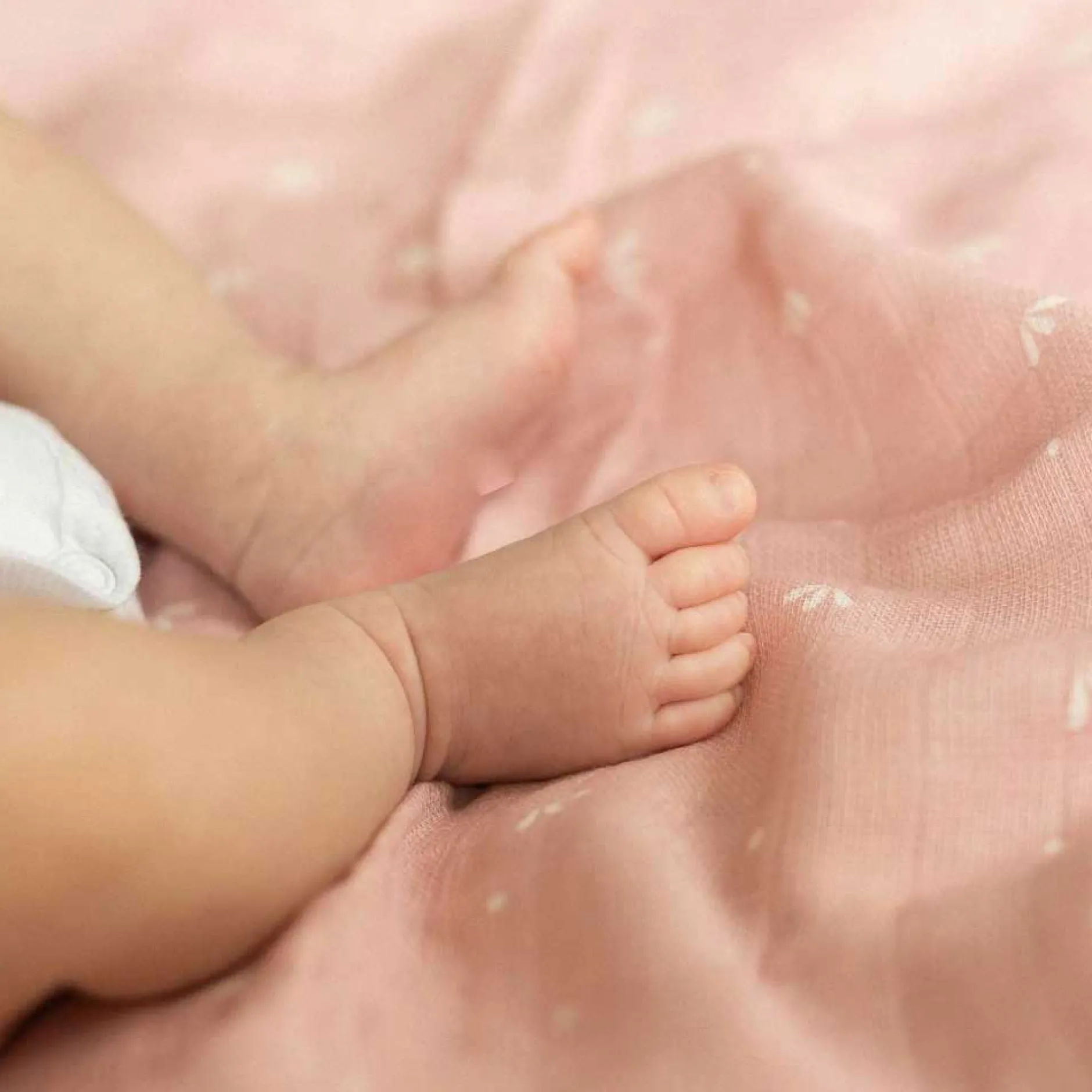 Langes*Trois Kilos Sept Lot de 3 langes bébé 70 x 70 cm de Rose