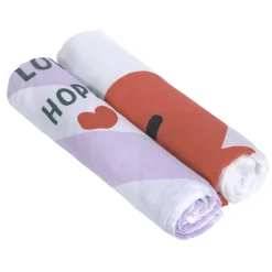 Langes*Lässig Lot de 2 langes d'emmaillotage XL de Lavande