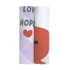 Langes*Lässig Lot de 2 langes d'emmaillotage XL de Lavande