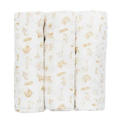 Langes*Trois Kilos Sept Lot de 3 langes en coton de Wonderfull