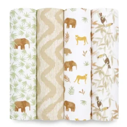 Langes*aden + anais essentials Lot de 4 Maxi-Langes Mousseline de Tanzania