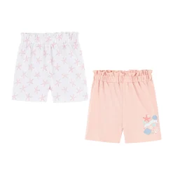 Pantalons, Shorts, Leggings*P'tit bisou Lot de 2 shorts étoile Plage 1 mois de Rose