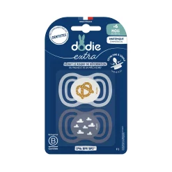 Biberons Pp (Polypropylène)*Dodie Lot de 2 Sucettes Anatomiques Extra Aléatoire 6 mois + de Bleu