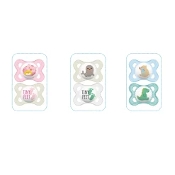 Sucettes*Mam Lot de 2 sucettes classiques 1er âge silicone de Aléatoire
