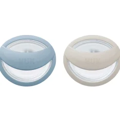 Sucettes*Nuk Lot de 2 Sucettes en silicone Mommy Fell 0-9 mois de Bleu/gris