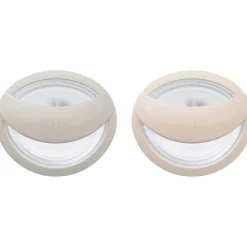 Sucettes*Nuk Lot de 2 Sucettes en silicone Mommy Fell 0-9 mois de Gris/beige