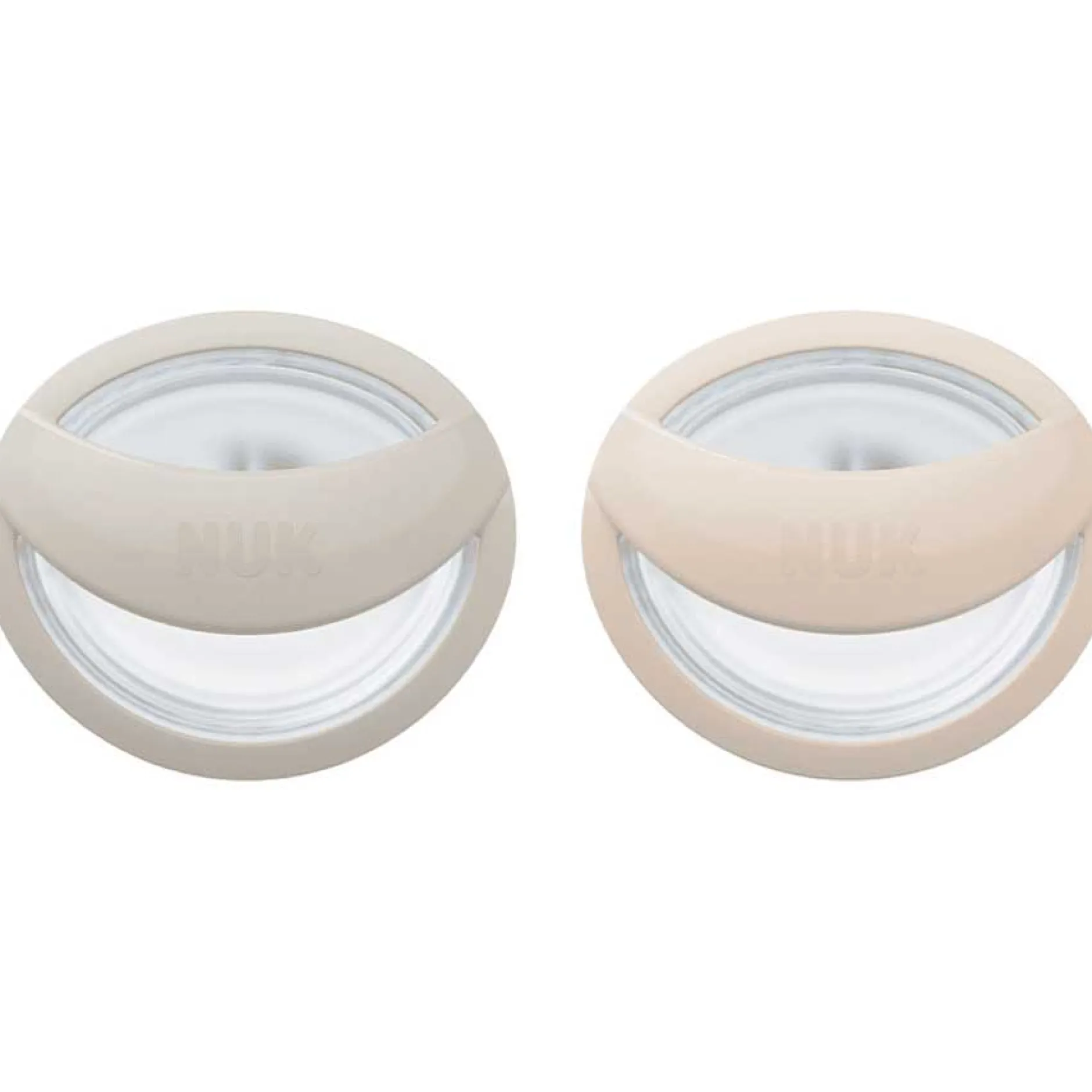 Sucettes*Nuk Lot de 2 Sucettes en silicone Mommy Fell 0-9 mois de Gris/beige
