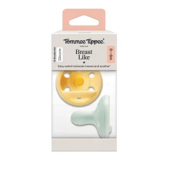Sucettes*Tommee Tippee Lot de 2 sucettes forme naturelle 0-6 mois de