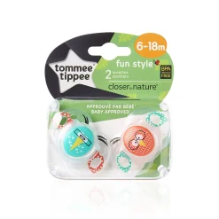 Sucettes*Tommee Tippee Lot de 2 sucettes Fun 18-36 mois de Aléatoire