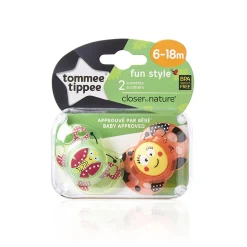Sucettes*Tommee Tippee Lot de 2 sucettes Fun 6-18 mois de Aléatoire