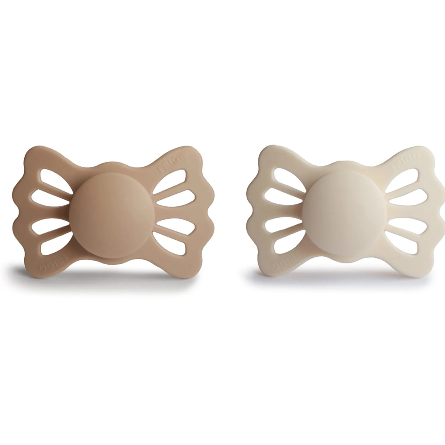 Sucettes*Frigg Lot de 2 sucettes Lucky Silicone 6-18 mois de Satin / Cream