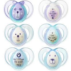 Sucettes*Tommee Tippee Lot de 2 sucettes Nuit 6-18 mois de Aléatoire