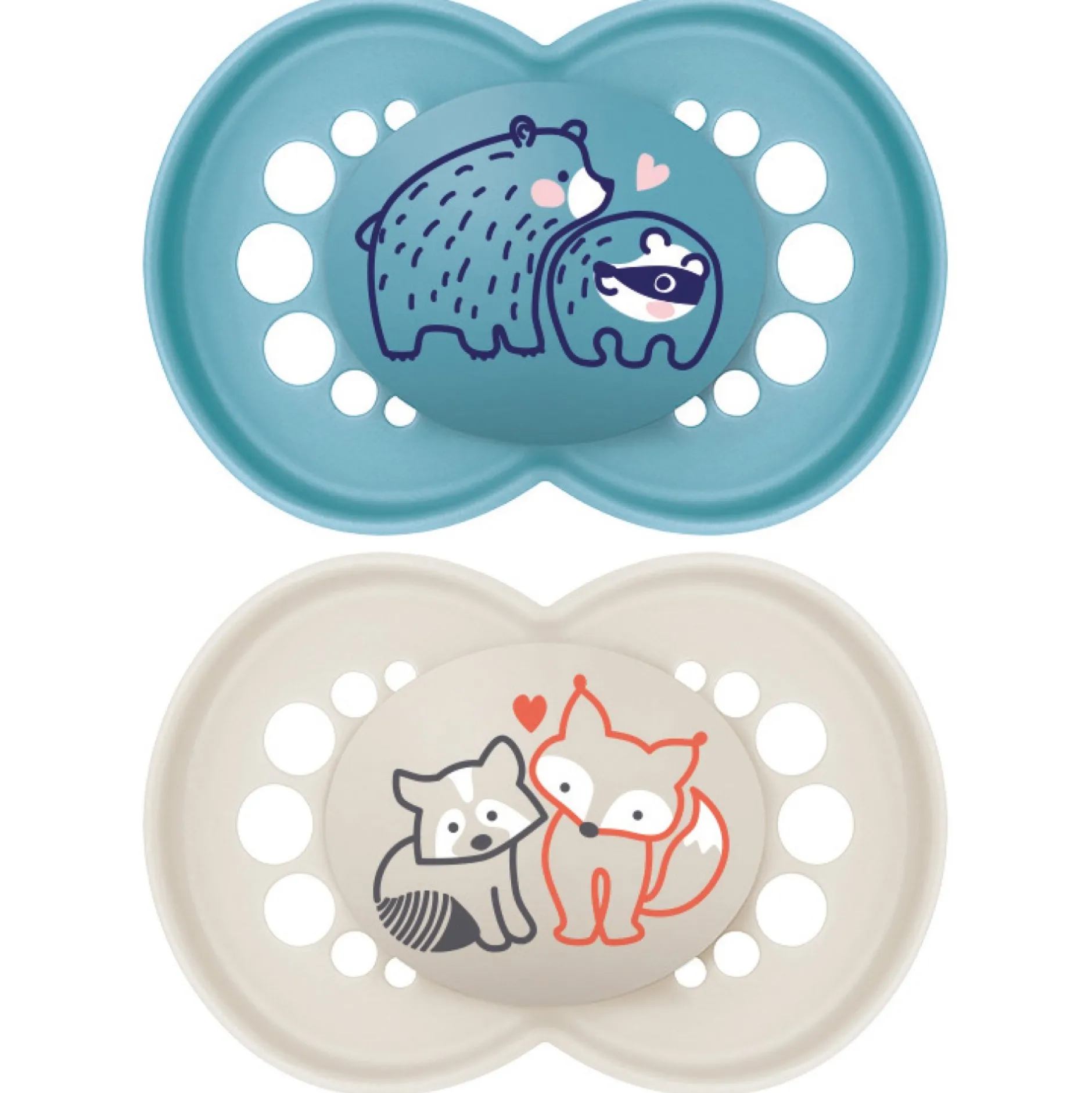 Sucettes*Mam Lot de 2 sucettes Original Nature Aléatoire 6 mois + de