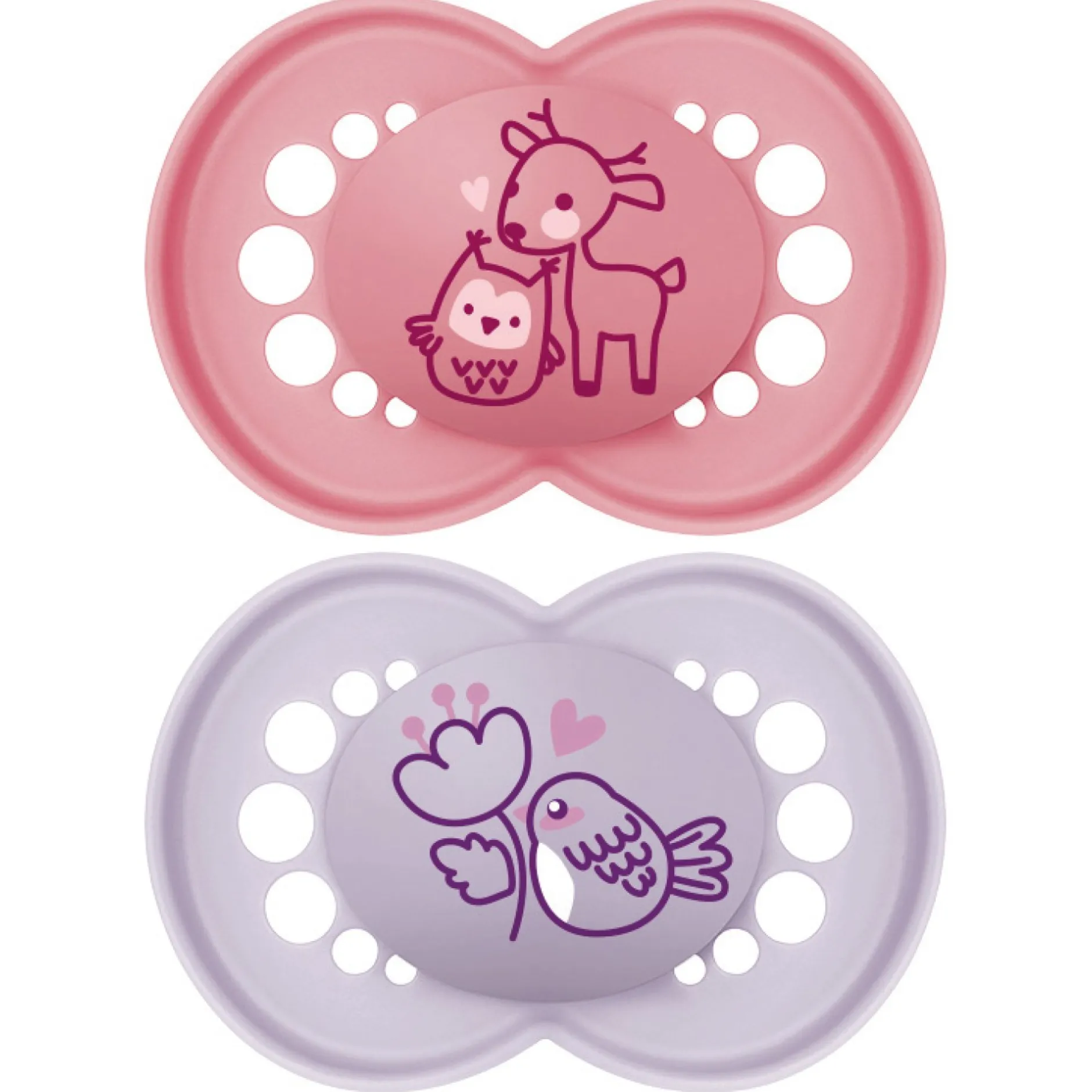 Sucettes*Mam Lot de 2 sucettes Original Nature Aléatoire 6 mois + de