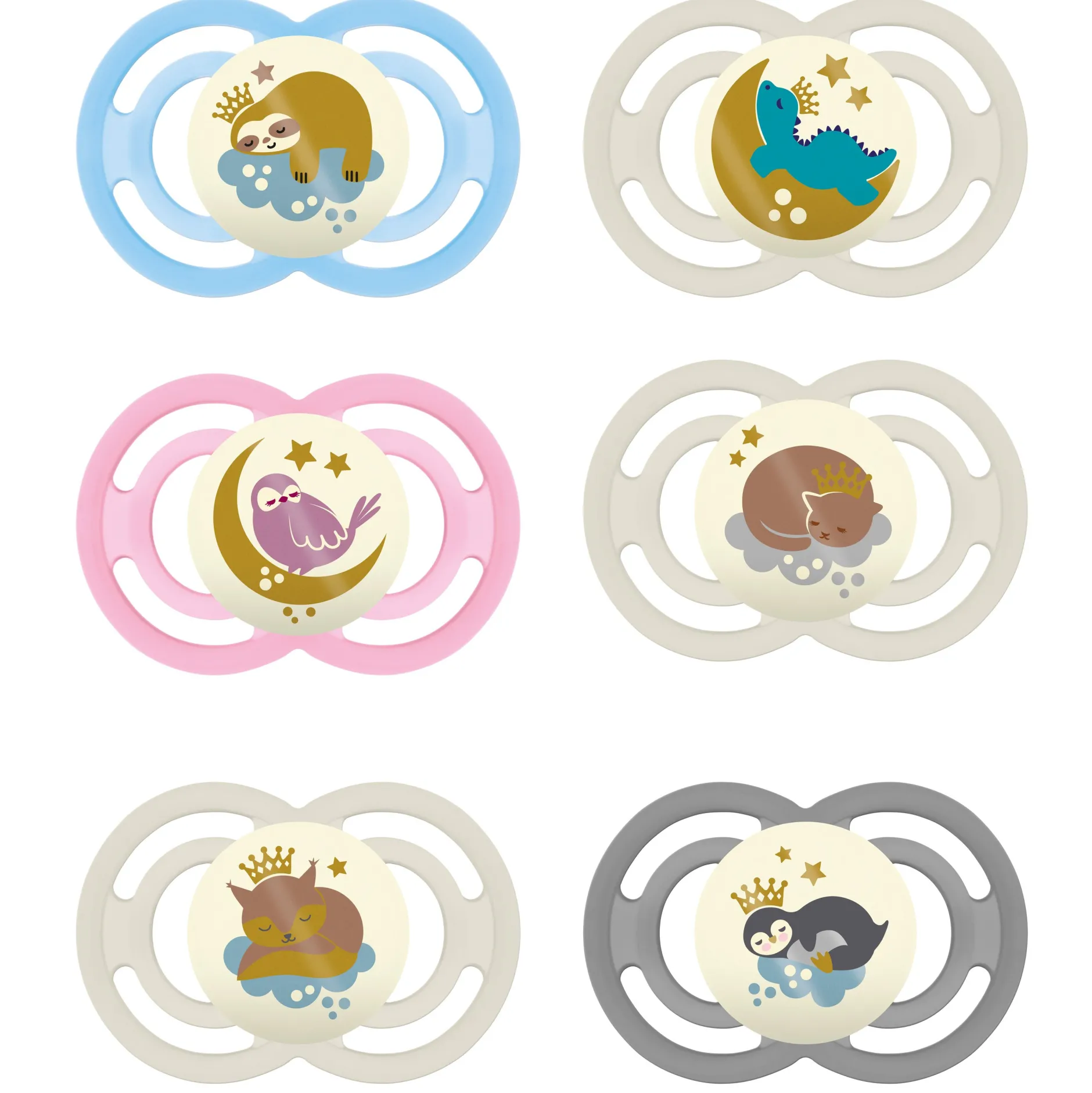 Sucettes*Mam Lot de 2 sucettes Perfect Nuit 6m+ de Aléatoire