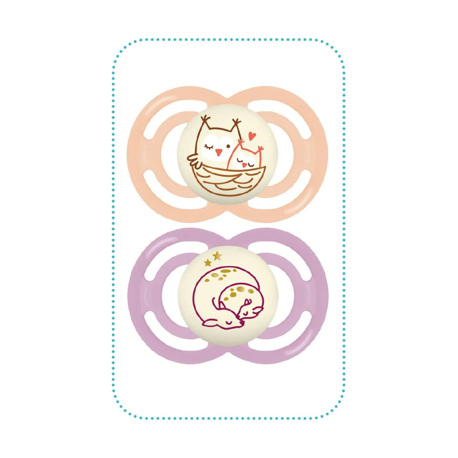 Sucettes*Mam Lot de 2 sucettes Perfect nuit 18m+ en silicone de Aléatoire