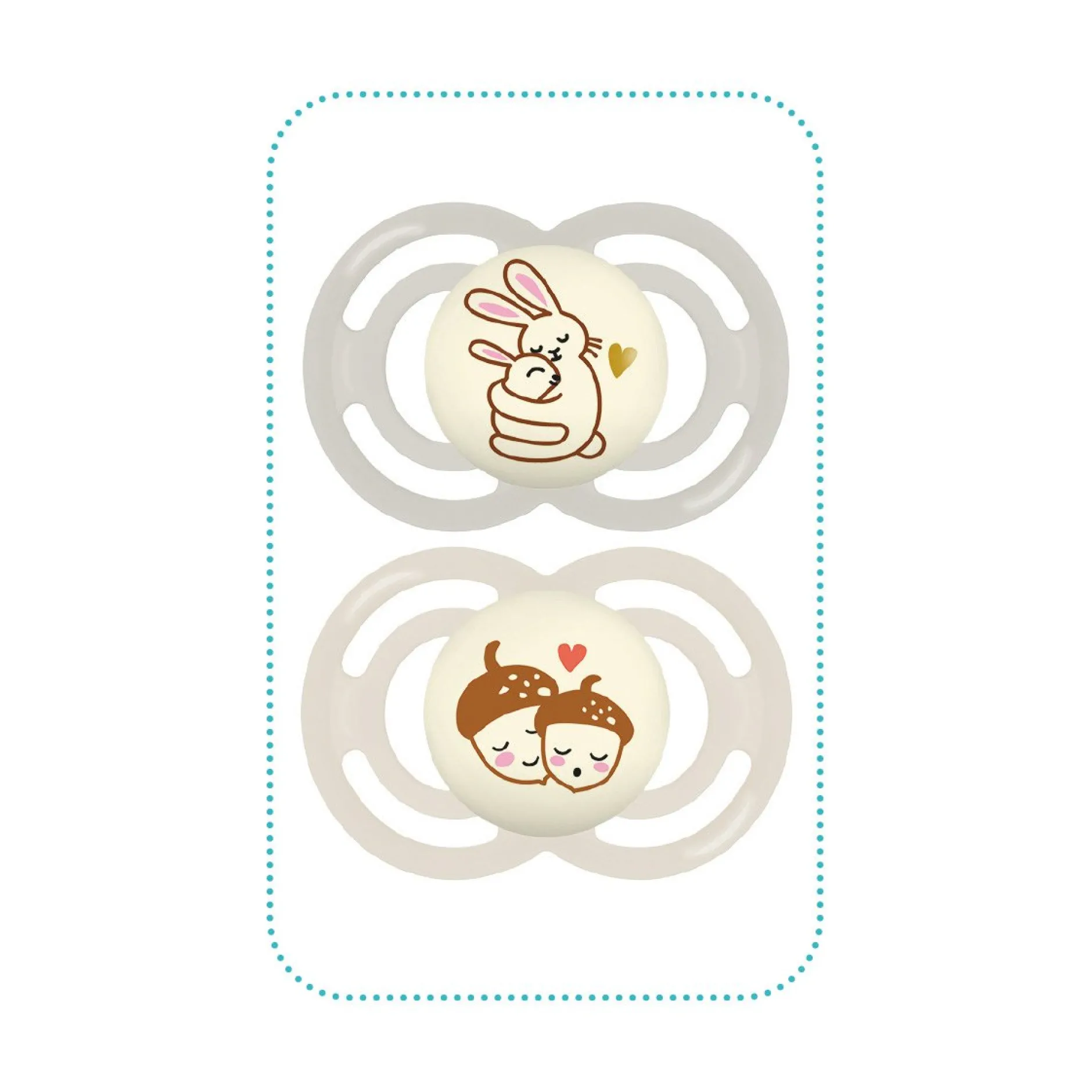 Sucettes*Mam Lot de 2 sucettes Perfect nuit 18m+ en silicone de Aléatoire