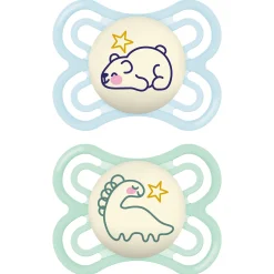 Sucettes*Mam Lot de 2 Sucettes Perfect Nuit 2-6M de Aléatoire