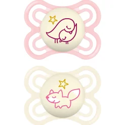 Sucettes*Mam Lot de 2 Sucettes Perfect Nuit 2-6M de Aléatoire