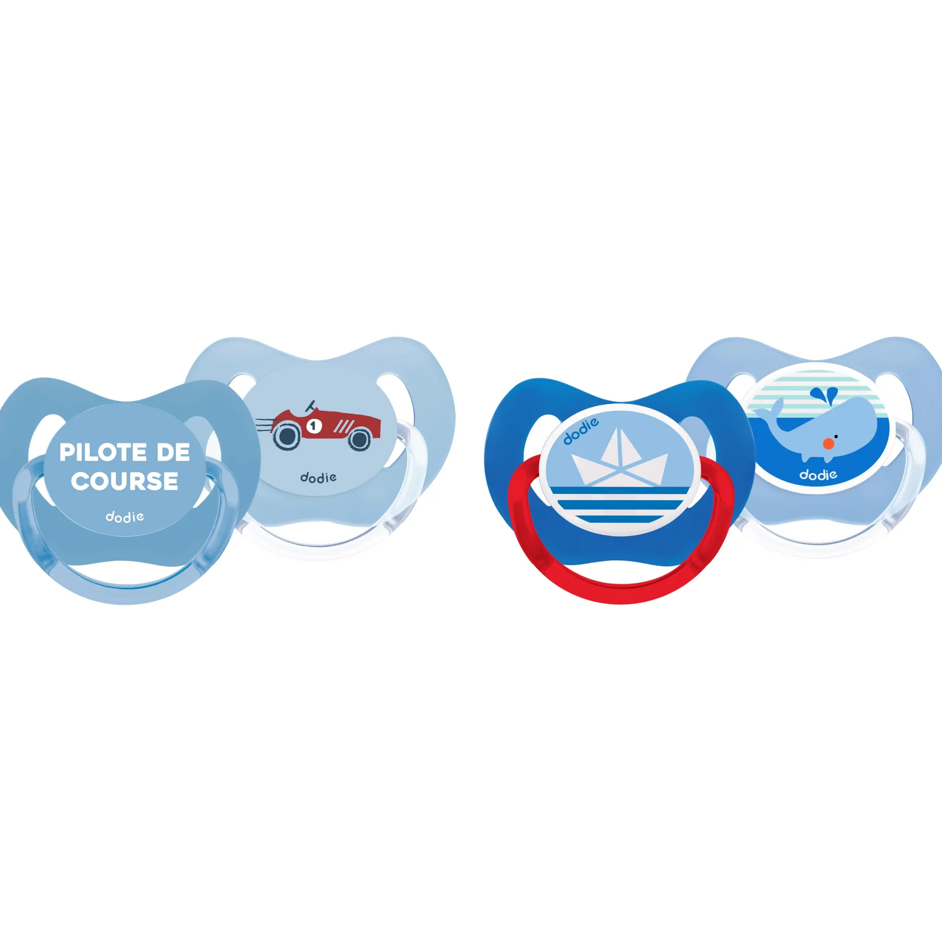 Sucettes*Dodie Lot de 2 sucettes Physiologique 6 mois et + de Mer/Voiture