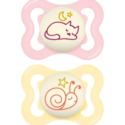 Sucettes*Mam Lot de 2 Sucettes Supreme Nuit 2-6M de Aléatoire
