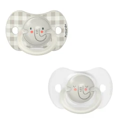Sucettes*Suavinex Lot de 2 sucettes SX Pro Night & Day 6-18 mois de Eléphant