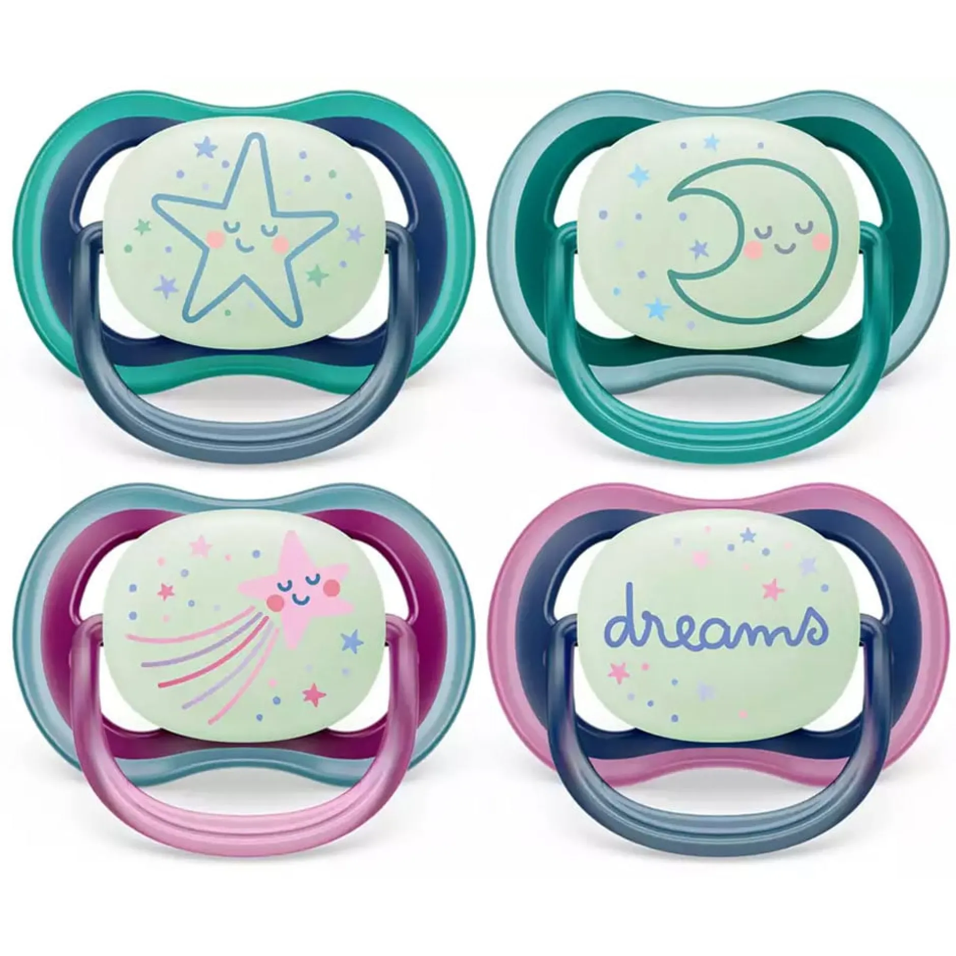 Sucettes*Philips AVENT Lot de 2 sucettes Ultra Air Nuit Aléatoire 6 - 18 mois de