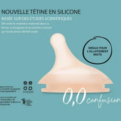 Tétines*Suavinex Lot de 2 tétines anti-colique pour biberon ZERØ.ZERØ Débit allaitement de