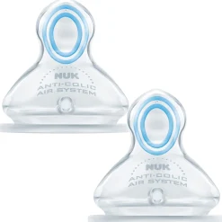 Tétines*Nuk Lot de 2 tétines en silicone T2 XL de Transparent