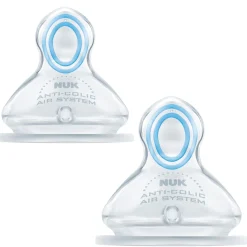 Tétines*Nuk Lot de 2 tétines en silicone T1 M de Transparent