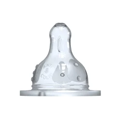 Tétines*Dodie Lot de 2 Tétines Initiation+ Ronde Débit moyen 0-6 mois de