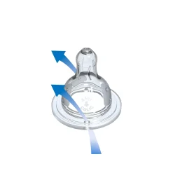 Tétines*Dodie Lot de 2 Tétines Initiation+ Ronde Débit moyen 0-6 mois de