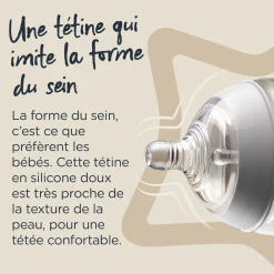 Tétines*Tommee Tippee Lot de 2 tétines 6m+ Liquide Epais de Transparent