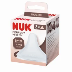 Tétines*Nuk Lot de 2 tétines Perfect Match U - Flow Control de