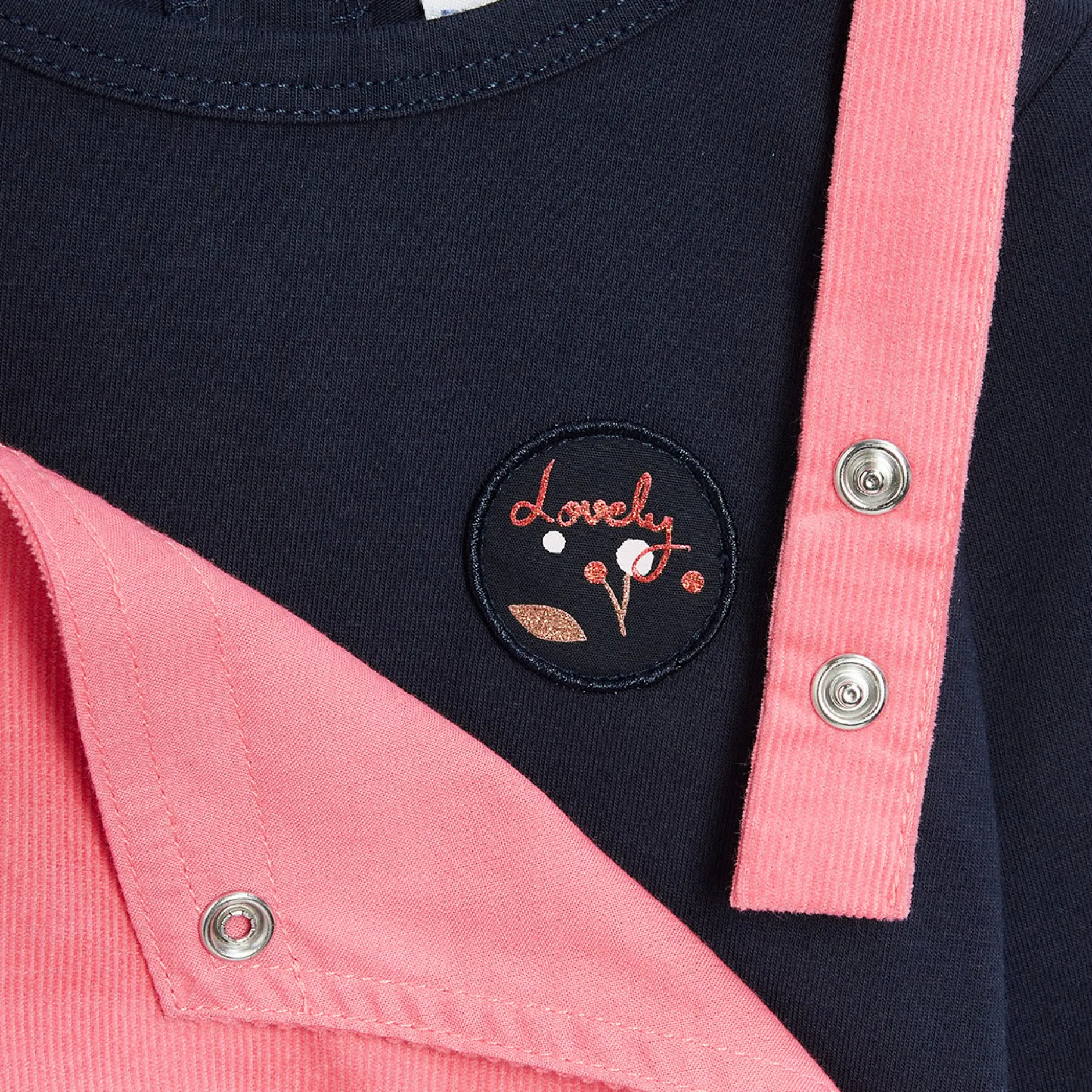 Combinaisons, Salopettes|T-Shirts, Blouses, Chemises*P'tit bisou Lovely Capucine Ensemble 2 pièces de Pink Capucine