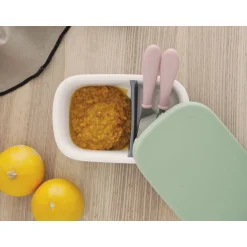 Coffrets*Béaba Lunch Box en céramique de Mineral/Sage Green