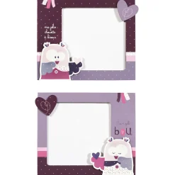 Cadres Photos*Sauthon Baby's Sweet Home Mam'zelle Bou set 2 cadres de Violet