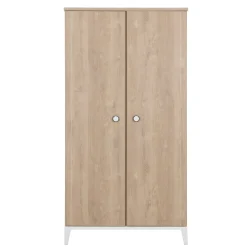 Armoires 2 Portes*Galipette Marcel armoire 2 portes de Chêne blond/Blanc