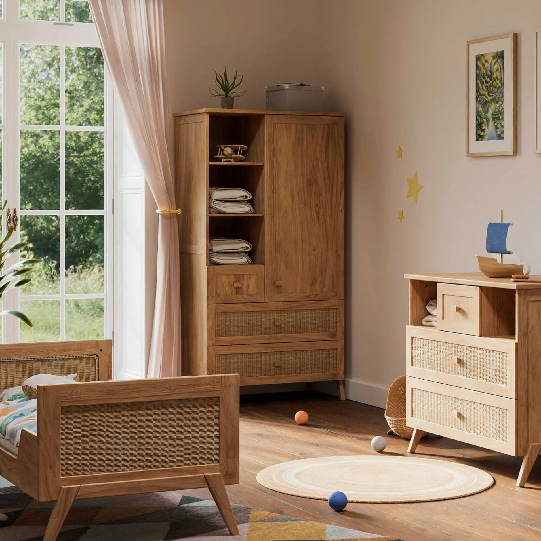 Commodes*Théo Marelia Commode de Bois Naturel