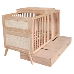 Lits 70X140 Évolutifs*Théo Marelia Lit évolutif 70 x 140 cm de Bois Naturel