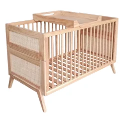 Lits 70X140 Évolutifs*Théo Marelia Lit évolutif 70 x 140 cm de Bois Naturel