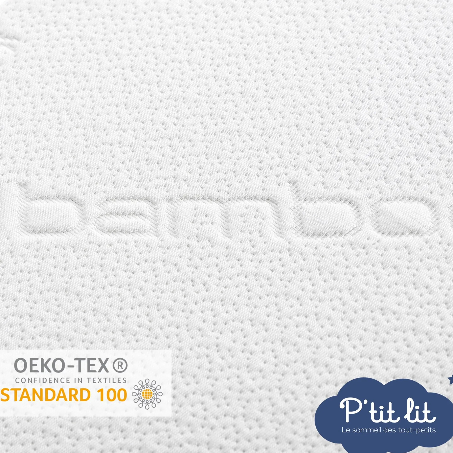 Matelas*P'tit lit Matelas de couffin bambou de Ecru