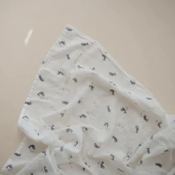 Langes*mushie Maxi lange mousseline en coton bio de Whales