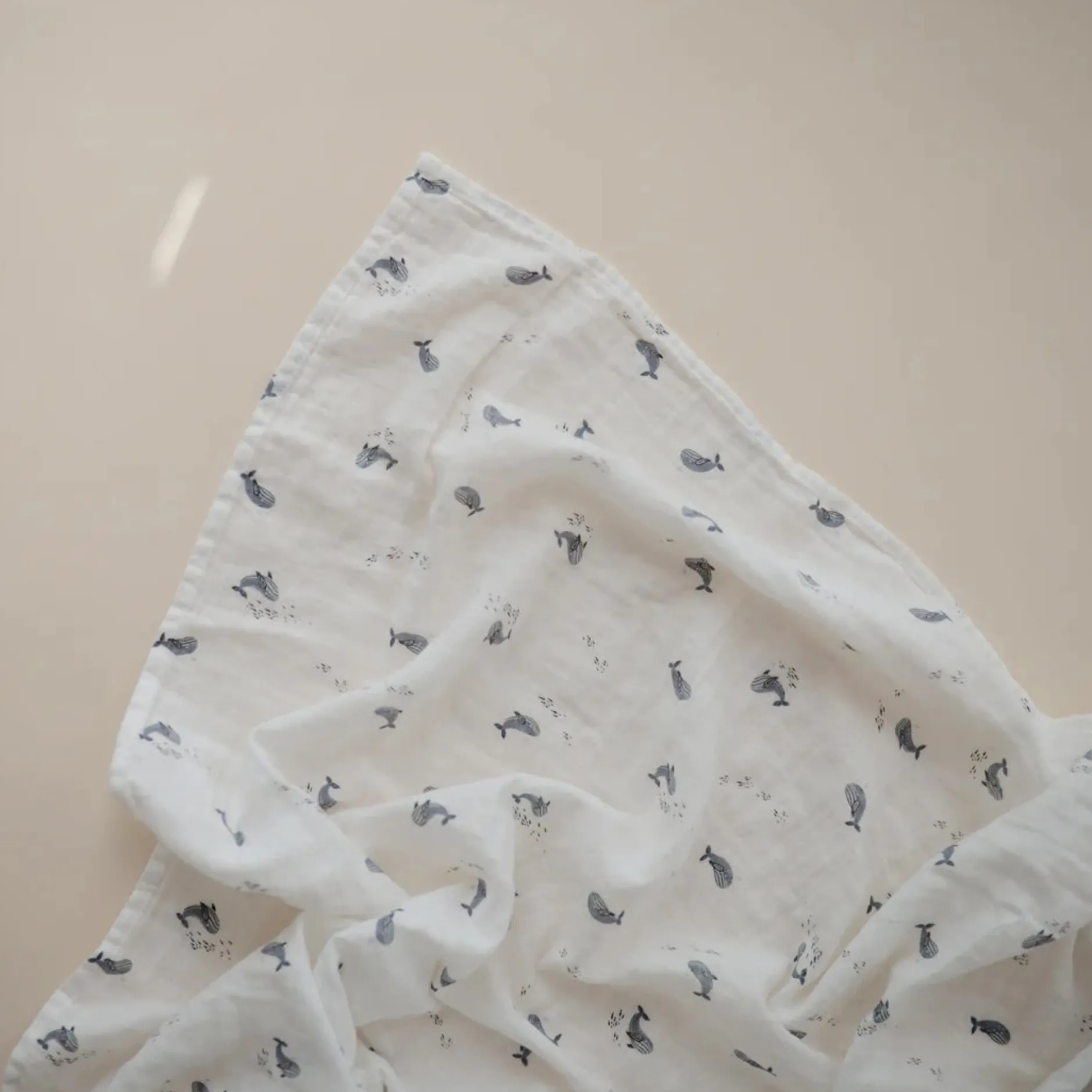 Langes*mushie Maxi lange mousseline en coton bio de Whales