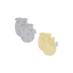 Bonnets, Moufles, Chaussons|Vêtements Naissance*P'tit bisou Mes Essentiels Lot 2 Paires de Moufles de Jaune Meringue